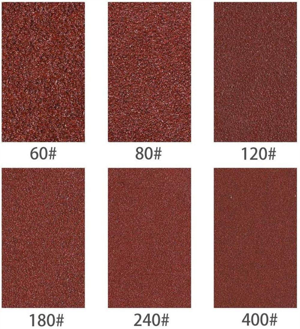 Nastro abrasivo, 12 Nastri abrasivi in ​​zirconio Rosso 75x533 mm 80 120 180 240 400 Levigatrice in allumina a Grana Mista Accessori for Utensili abrasivi, 12 Pezzi Rosso, 75 * 533 mm