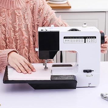 Beginner and Advanced Industrial Sewing Machine, Multifunctional Portable Embroidery with 38 Stitches, Heavy Duty Portable Embroidery Machine, You Can DIY Handbags, Clothes, Curtains