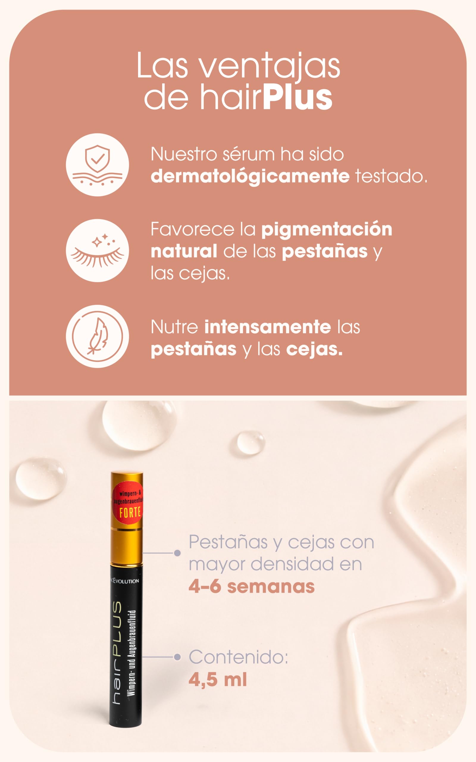 FaceEvolution Hair Plus forte sérum de pestañas 4,5 ml