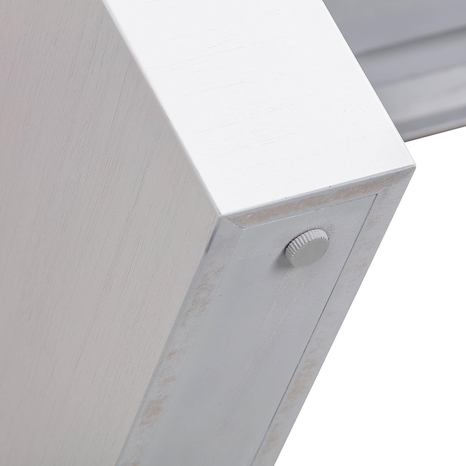 White 1-Drawer Nightstand with Modern Design