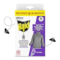 Raid Anti Tarme Gel Vestiti, Per Capi Piacevolmente Profumati, Fragranza alla Lavanda, 6 Pezzi