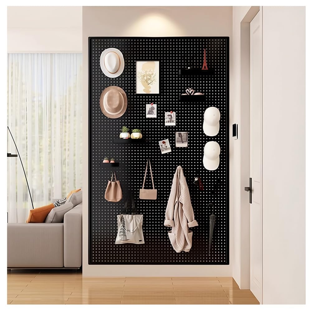 Juego de pared de metal resistente de 60 x 100 cm, perfecto para garaje, taller, sala de manualidades y oficina, versátil sistema de almacenamiento y gestión de herramientas de montaje en pared