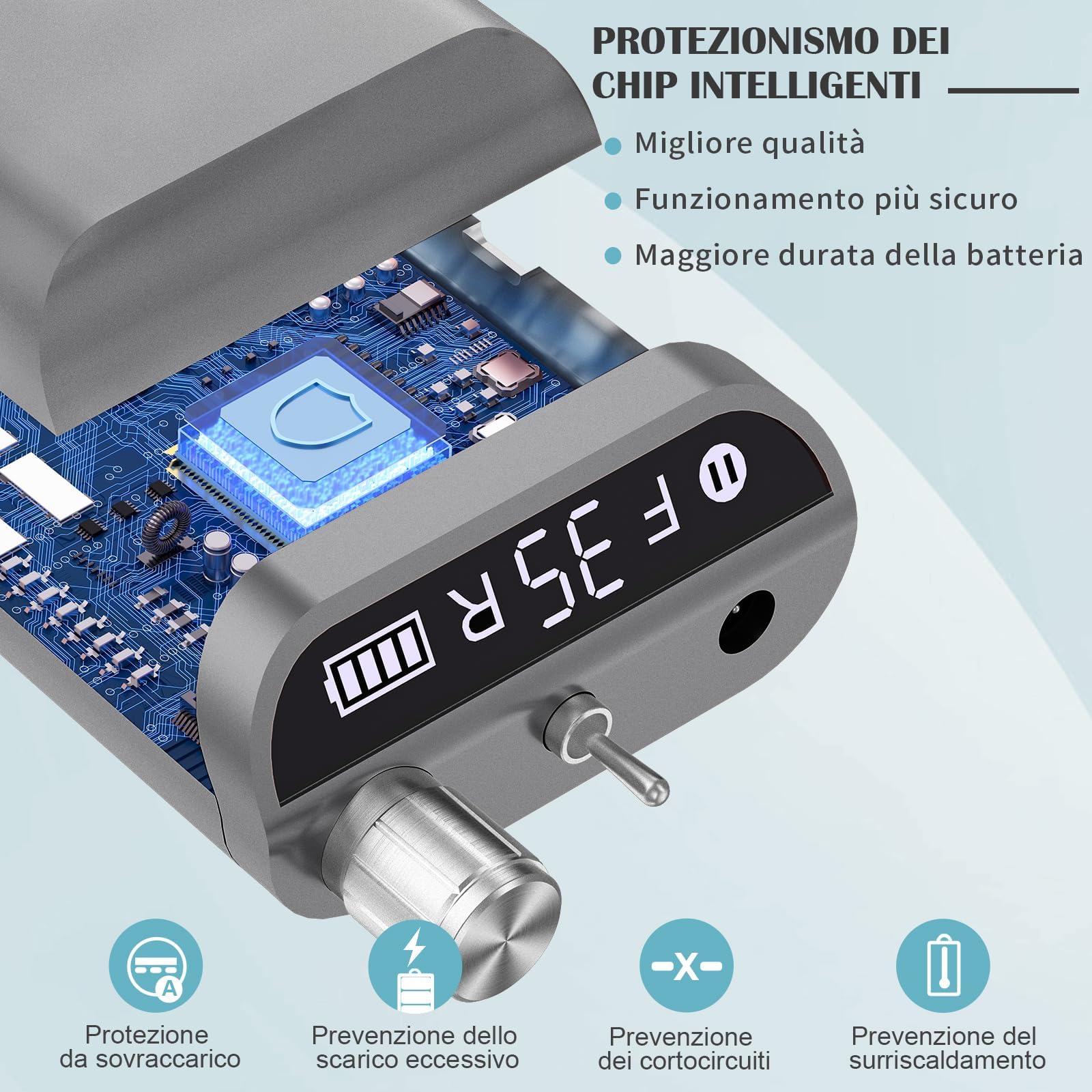 Kredioo Fresa per Unghie Professionale 35000RPM, Portatile e Ricaricabile, Trapano Elettrico, Rimozione Gel/Smalto, Lima Elettrica per Manicure e Pedicure, Kit 10 Punte Fresa Unghie, LED, Grigio