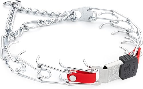 Miniatura 20 de Collar para perro Herm Sprenger de acero cromado con hebilla de liberación rápida ClicLock y inserto de Biothane, collar de entrenamiento para Negro