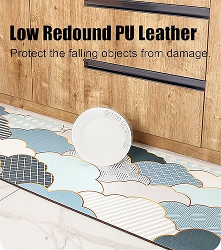 Miniatura 4 de Insun Juego de 2 alfombrillas de cocina acolchadas, antifatiga, antideslizantes, lavables, impermeables, resistentes al aceite, 0.31 pulgadas,