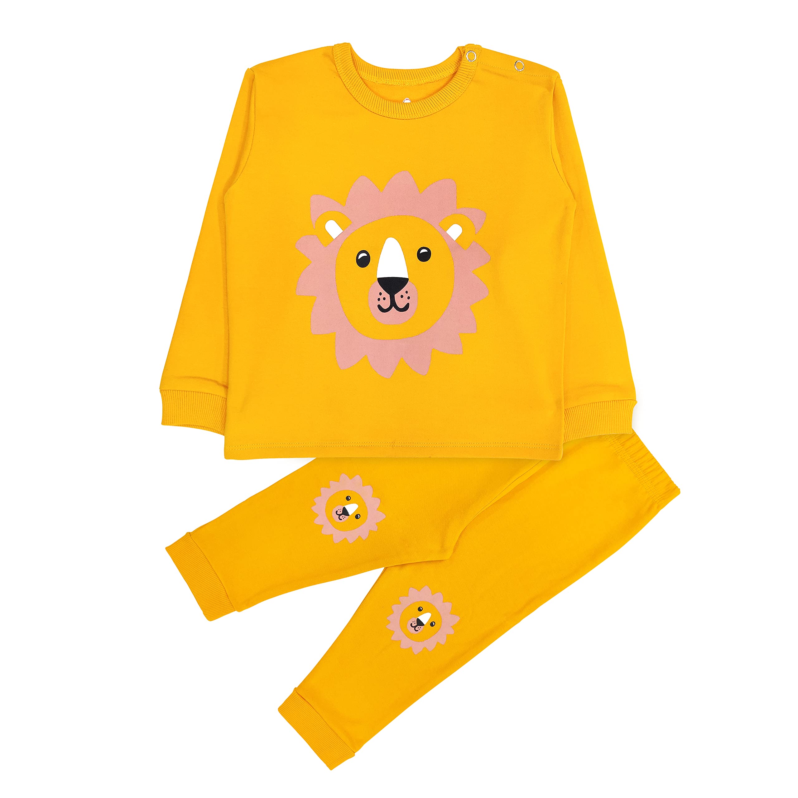 ARIELCotton Fleece Clothing Sets for Boys & girls - Unisex Winter Clothing sets Full Sleeve T-shirt & Pant