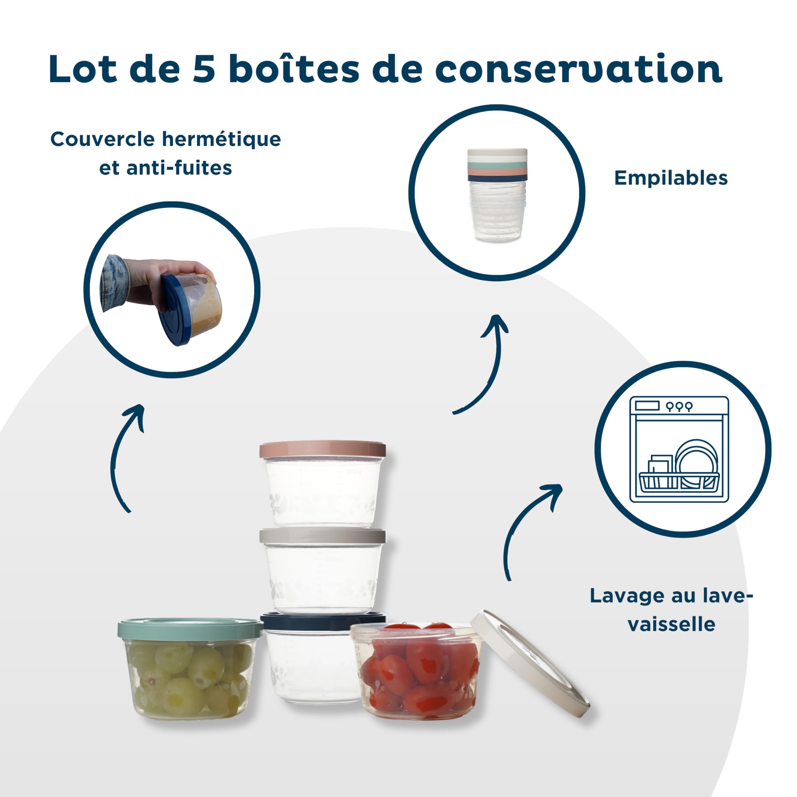 Rehausseur de chaise pour enfant + Boîtes de conservation + Coffret vaisselle micro-ondes + Bavoir semi-rigide