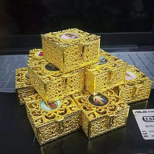 Miniatura 5 de Caja de cuentas de rosario, collar religioso, caja de almacenamiento de rosario, joyero vintage para rosario, recuerdos (1)