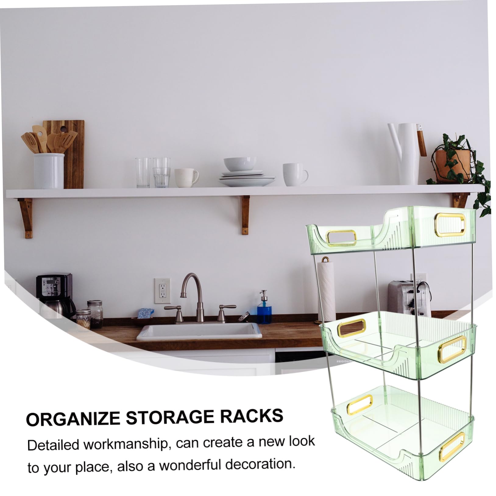 Badezimmer- -organizer Gestuftes Lagerregal Schreibtisch-make-up-sparregal Einfach Zu Montieren für Küche Badezimmer Bastelraum