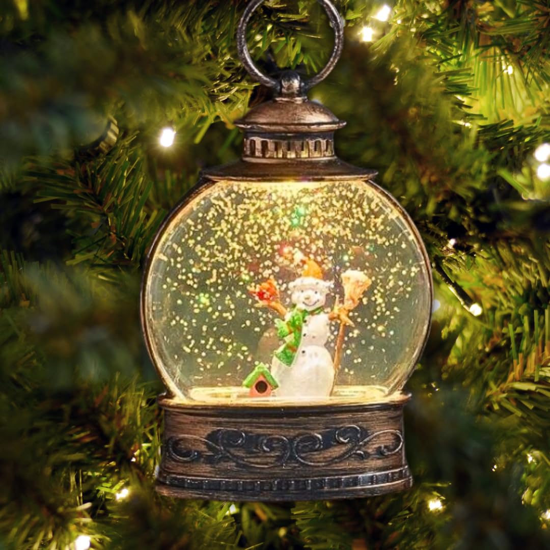 Marco Paul 13cm LED Snowman Christmas Snow Globe Decoration — image 1