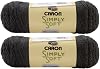 Bulk Buy: Caron Simply Soft Yarn Solids 2-Pack Charcoal Heather