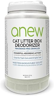 anew CAT LITTER BOX DEODORIZER, 64 oz., Fragrance Free, Makes Litter Last Longer, 4X more granules than a traditional 16 oz. bottle.