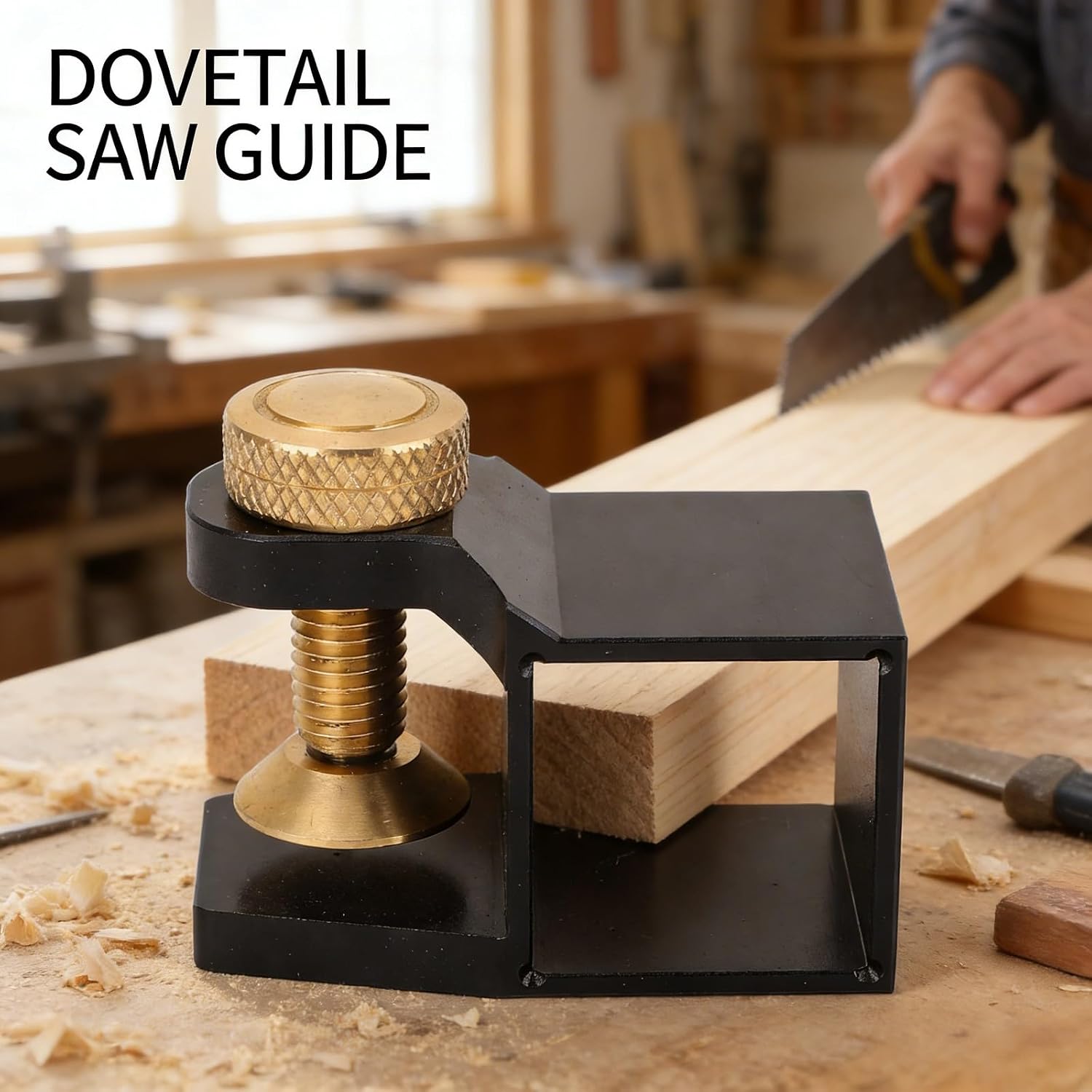 Dovetail Rail Saw Gauge, Aluminium Alloy Magnetic 90° Right Angle Saw Cutting Gauge - Double Sided Design, Modular Multi, Woodworking Tool