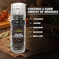 Vista 8 de Himalayan Chef Molinillo de sal rosa y pimienta negra con estante de acero inoxidable