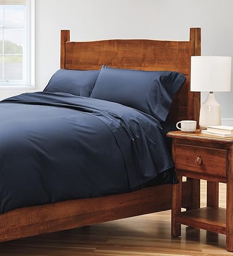 Miniatura 3 de Cuddledown Heritage - Funda de edredón 100% algodón Calidad Premium Tejido de satén ultrasuave Transpirable Cierre de botones Queen Azul