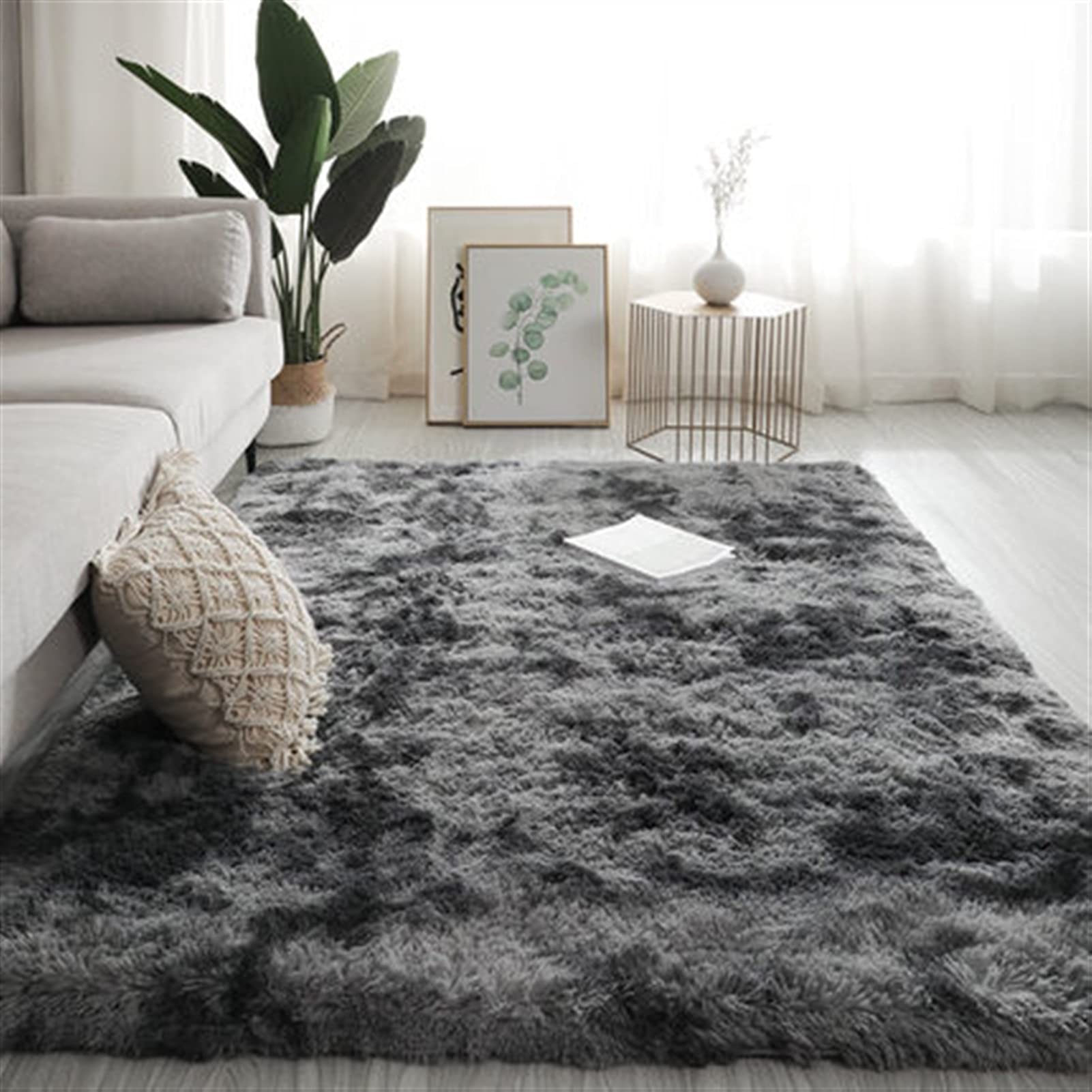 Tapis de salon en peluche de luxe pour une chambre élégante