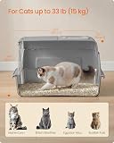 Feandrea Arenero Gato, Acero Inoxidable, con Tapa, 15 kg, Gris Pizarra | Caja de Arena, Incluye Pala, Alfombrilla y Dos Accesos, Gris Pizarra, Colección BOXAL PPT007GN01 - 6