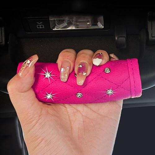 Miniatura 2 de Paquete de 4 fundas brillantes para manija de puerta de seguridad para automóviles, con cristales brillantes, almohadillas protectoras para manija