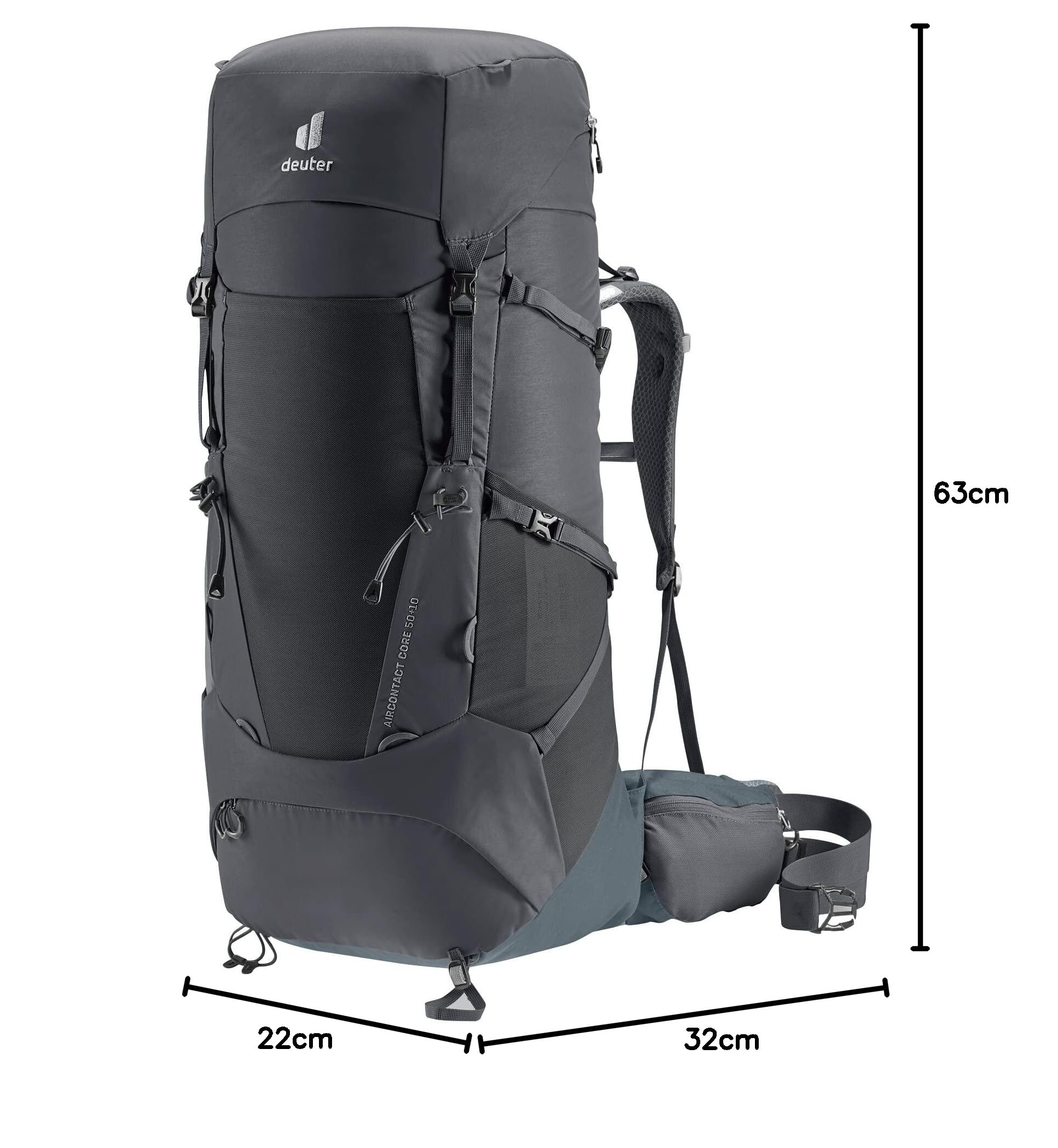 deuter Aircontact Core 50+10 Sac à dos de trekking Mixte (lot de 1)