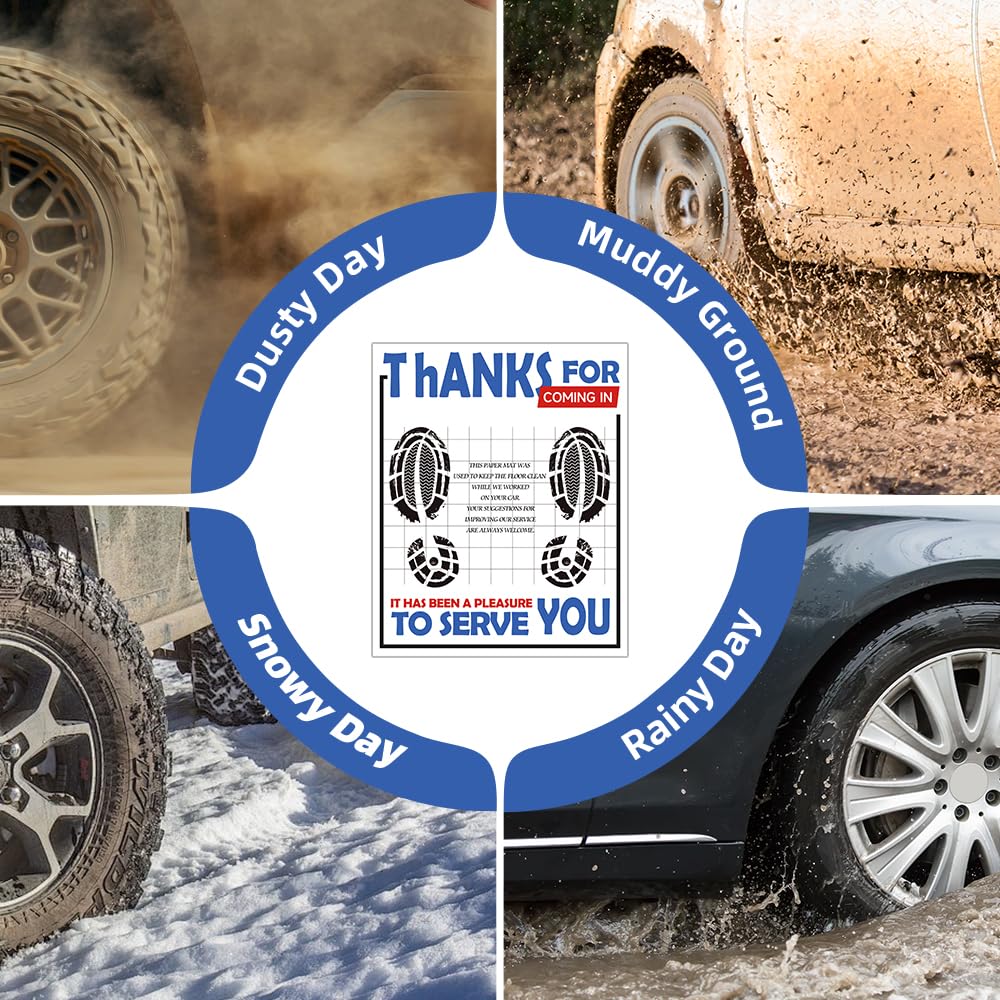 100Pcs Paper Floor Mats Detailing for Car Disposable Kraft Paper Mats Automotive Covers Protector for Vehicle — view 6