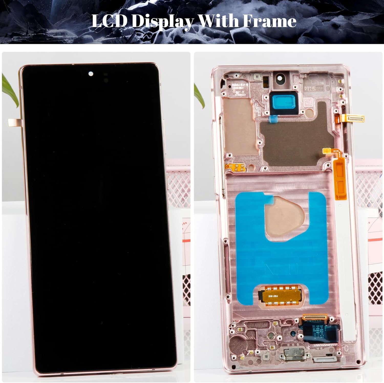 Incell for Samsung Note 20 Ultra 4g Screen Replacement for Samsung Galaxy Note 20 Ultra 5g LCD Screen Kits SM-N986U Digitizer Repair Touch Display Assembly with Frame (Mystic Bronze, Gold)