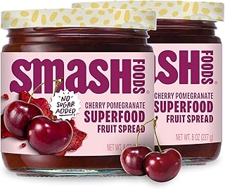 Smash Foods Cherry Pomegranate Jam | Low-Calorie, No Sugar Added Keto Ja...