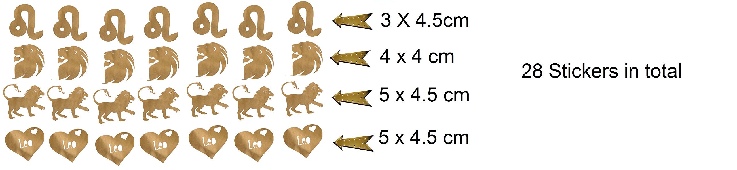 Leo Zodiac Awareness Collection (Leo Stickers Gold)