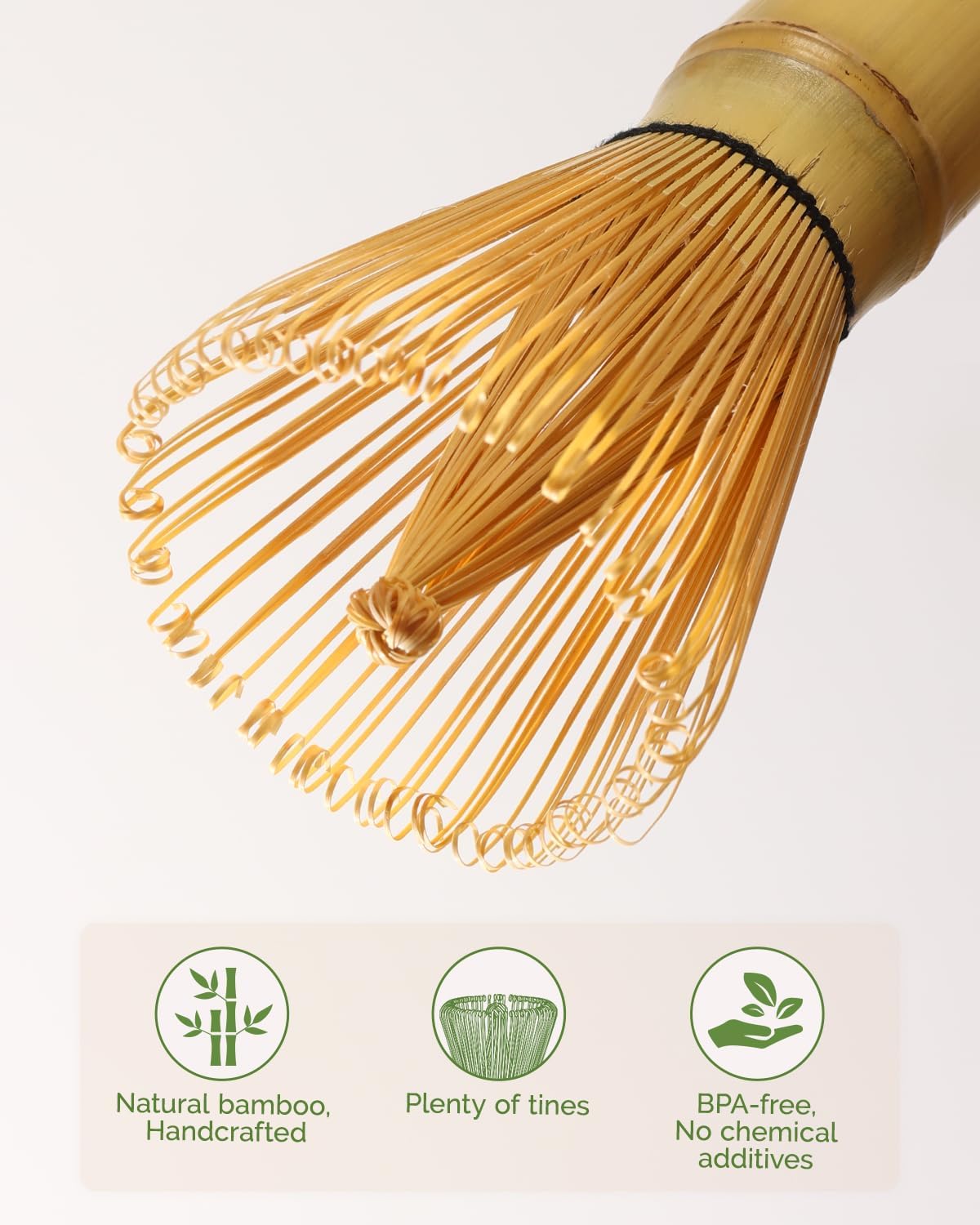 Maestri House Matcha Whisk, Handcrafted 72-Prong Bamboo Chasen