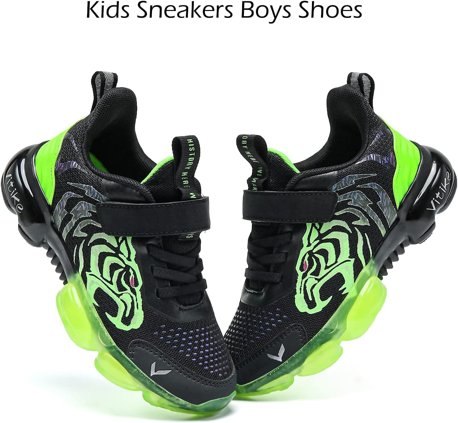 JMFCHI Boys Girls Kids' Sneakers Knitted Mesh Sports Shoes Breathable Lightweight Running Shoes for Kids Fashion Athletic Casual Shoes - Image 6