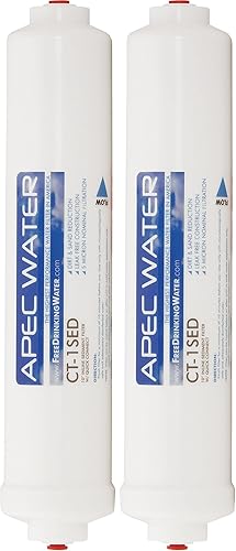 Miniatura 2 de APEC CT-1SED - Filtro de sedimentos de alta capacidad de 10 pulgadas con conexión rápida de 14 pulgadas para sistema de filtro de agua de encimera