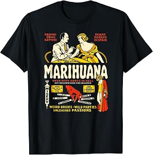 Cool Anti Weed Shirt Art-Marihuana Marijuana Weed Propaganda T-Shirt