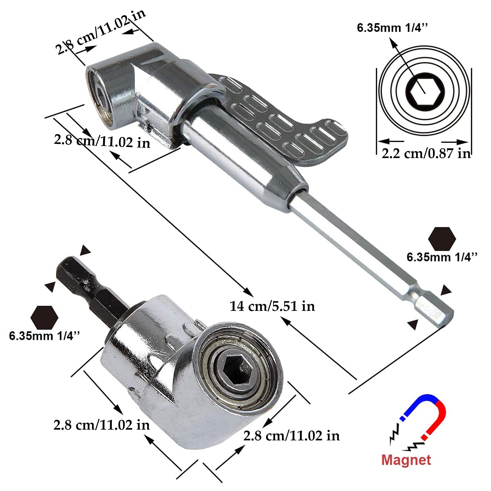 PUNTE CACCIAVITE AD Anello Magnetico Avanzato Per Gambo Esagono - Foto 4