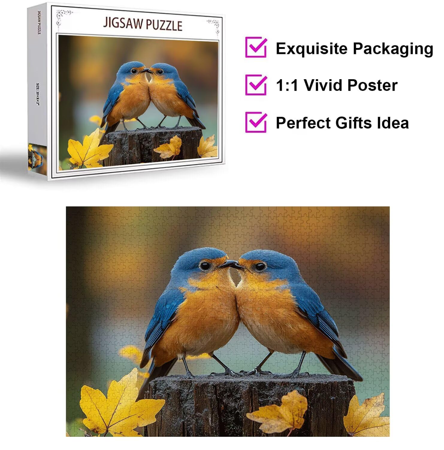 Puzzle 1500 elementów dorosłych ptak gra inteligencja, n-610 | Puzzle dla dorosłych, niemożliwe wyzwania, puzzle rodzinne, gra zręcznościowa dla całej rodziny, unikalny prezent