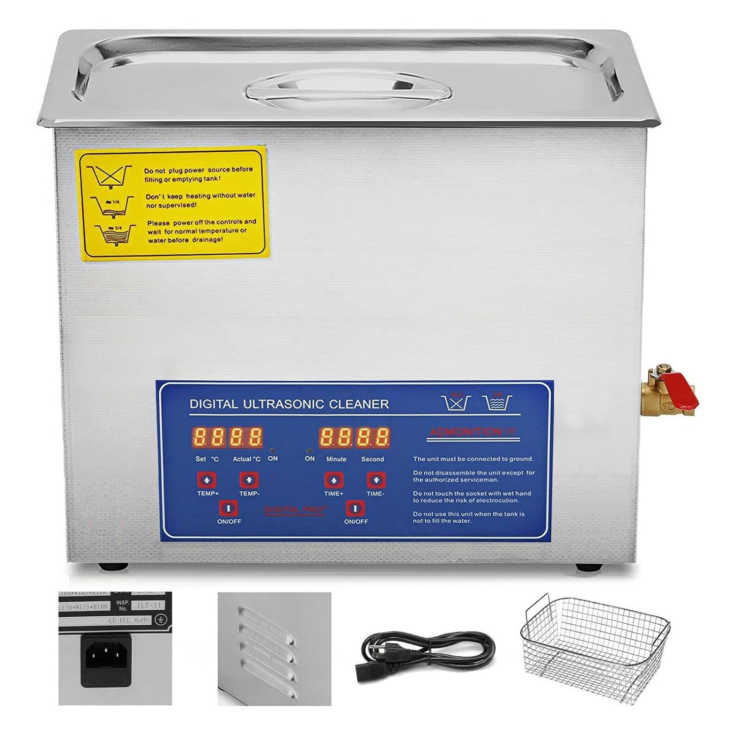 超音波洗浄機、 6L 超音波マシン加熱ステンレス鋼超音波クリーナーバス装置メガネ、ジュエリー、入れ歯、コイン 家庭用 3L 6L 10L 2L 超音波洗浄機  超音波洗浄機 超音波加熱洗浄槽 家庭用 業務用超音波洗浄機(2L) 6L 超音波マシン加熱ステンレス鋼超音波クリーナーバス ...