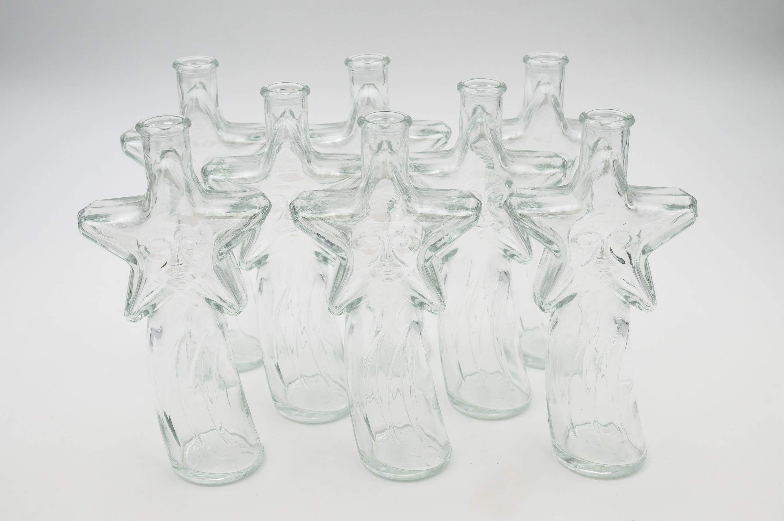 Flaschenbauer - 8x Comet Glasflaschen 200 ml mit Naturkorken - Weihnachtsflaschen zum Befüllen, Motivflaschen für Likör, Schnaps, Sirup & Deko, Geschenkflaschen, Schnapsflaschen - Made in Germany