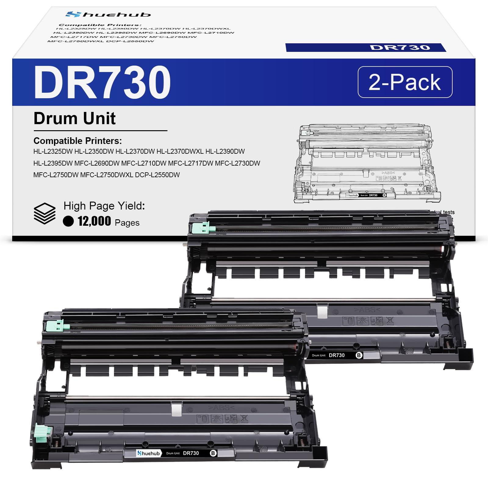 Tambour DR730 résout les taches d'impression sur HL-L2350DW