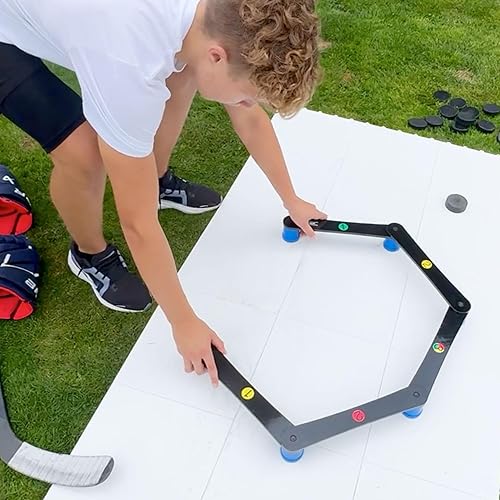 Miniatura 9 de Hockey Revolution Ayuda de entrenamiento ligera para manejar equipo para control de disco tiempo de reacción y coordinación ligero portátil y