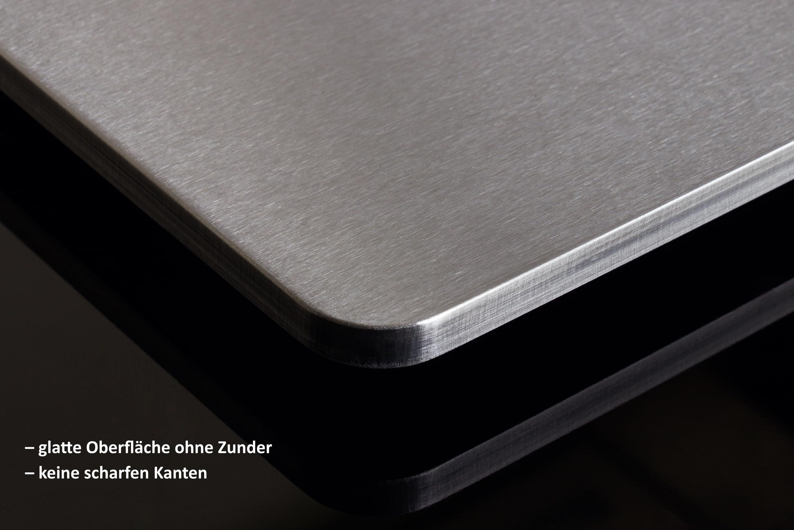 Pizzastahl Backstahl 38x33cm | 8mm geschliffener Stahl für Ofen & Grill