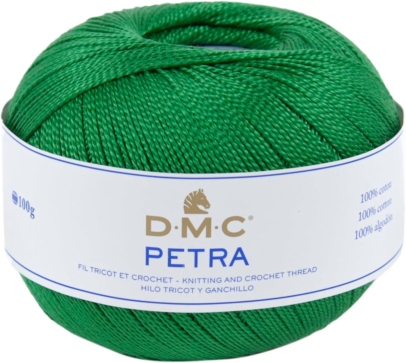 DMC Petra Yarn, 100% Cotton, Green (5700), Size 5