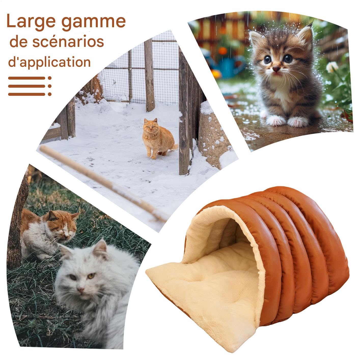 Tana Per Gatti Cuccia Impermeabile Semi Chiusa Per Animali Domestici | Morbida Tenda Nascondiglio Per Per Cuccioli E Piccoli Grandi Casa Giardino Soggiorno Esterno