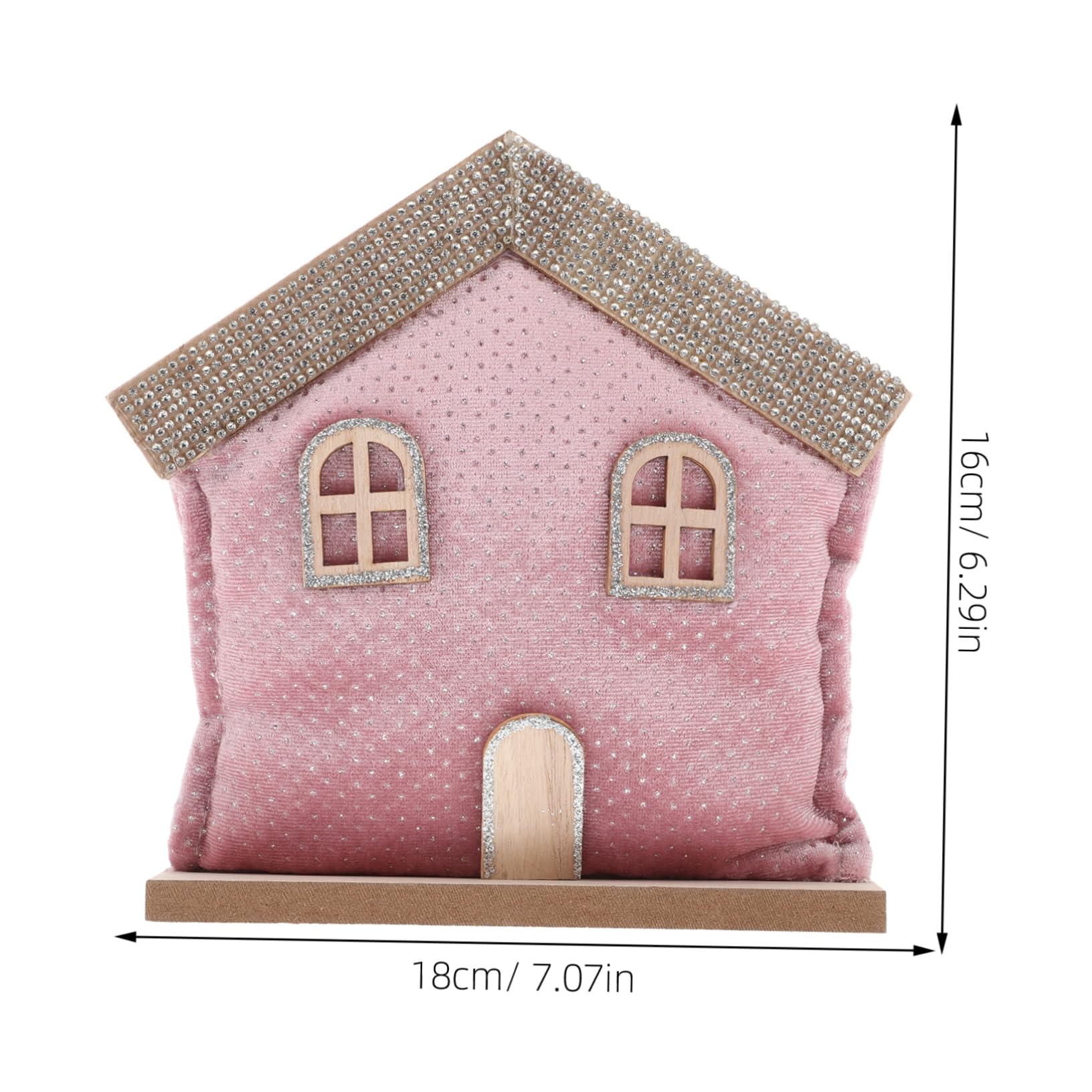 DECHOUS Xmas House Decoration Desktop Xmas House Model Desktop Christmas Balls Ornaments Party Decoration