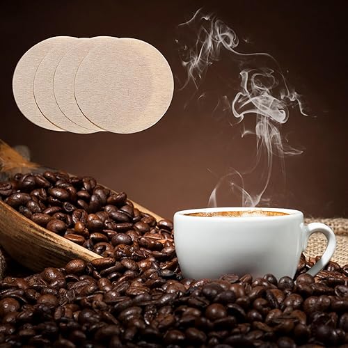 Miniatura 6 de 1000 PIEZAS Filtros de Café Sin Blanquear Papel de Filtro de Café Sin Blanquear Filtros Redondos para Cafetera Compatibles con Filtros de Café y Té