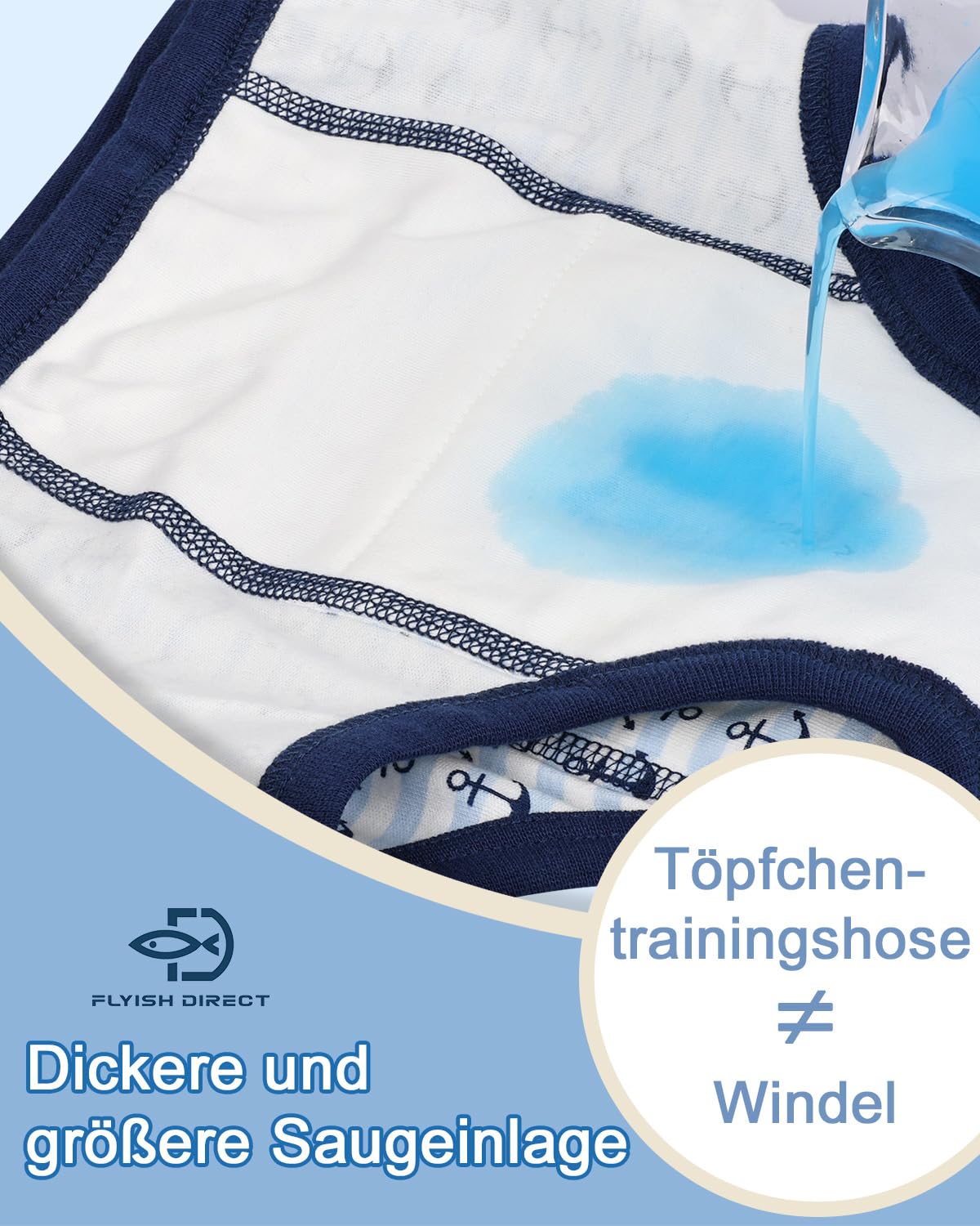 FLYISH DIRECT Töpfchen Trainingshose, Kinder Töpfchentraining Unterwäsche für Jungen und Mädchen, Kinder Töpfchen-Trainingshosen, 3T - 4