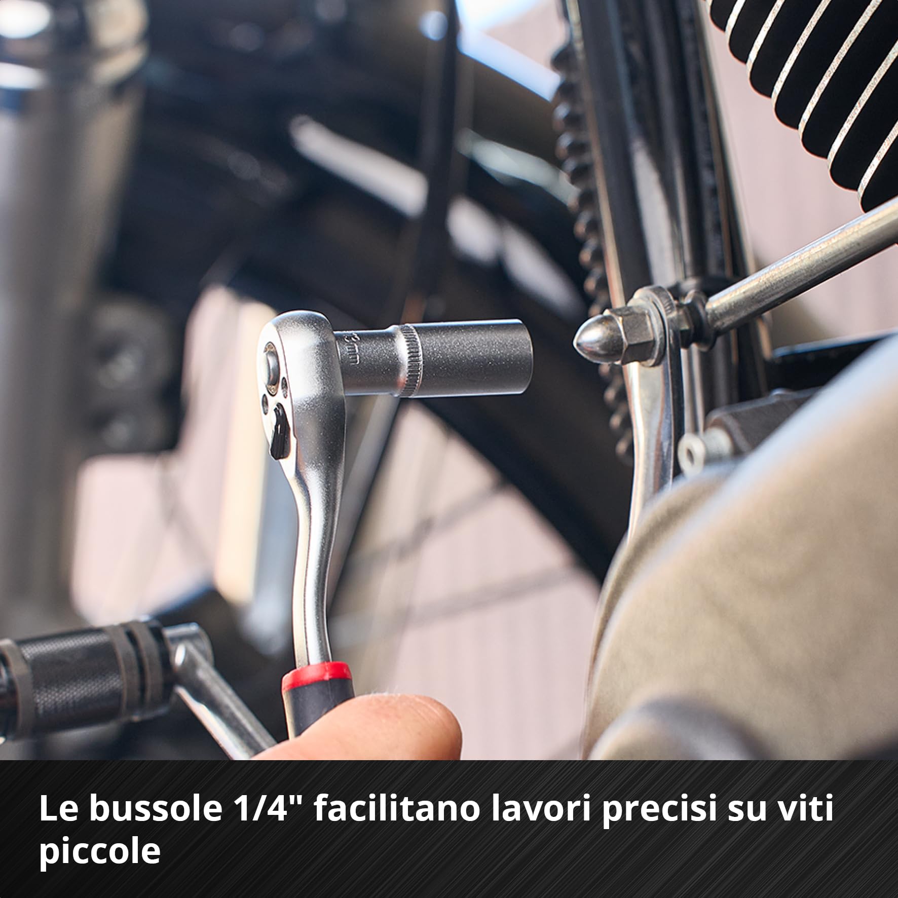 Einhell E-Case inserto portautensili 60 pezzi set di bussole e cricchetto | Cricchetti | bussole per candele | bussole | prolunghe per bussole | giunti cardanici | sistema E-Case