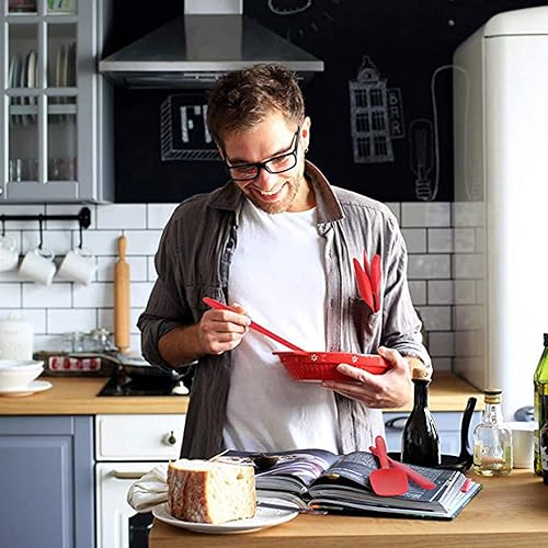 Miniatura 2 de Juego de espátulas de silicona, utensilios de cocina antiadherentes resistentes al calor, utensilios de cocina para hornear, cocinar, espátula de