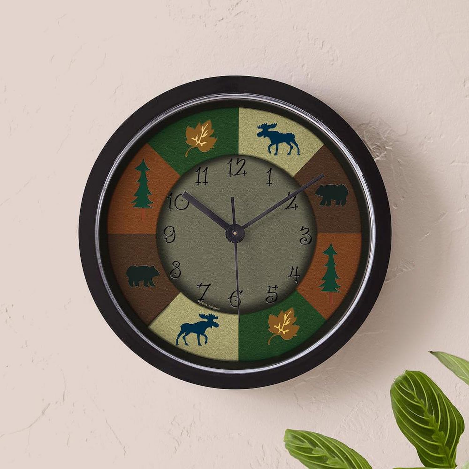 CafePress Bear Moose 10" Wall Clock for Livingroom, Kitchen, or Office