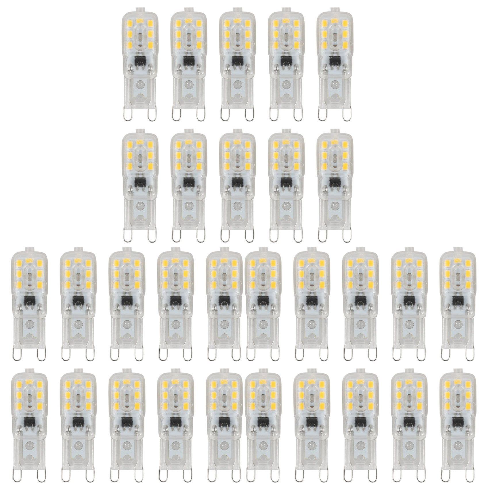 Ampoule G9 LED 5W gradable blanc chaud lot de 30 capsules pour éclairage maison