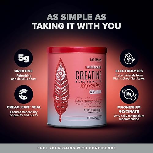 Miniatura 3 de BIRDMAN Refrescante de creatina  Monohidrato de creatina con electrolitos, magnesio y vitaminas  Sin azúcar  Sabores naturales y edulcorantes