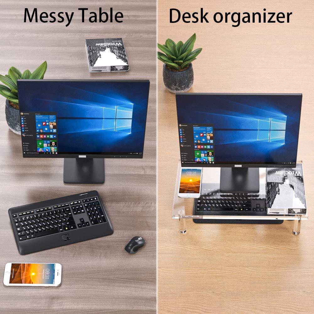Buy NIUBEE Computer Monitor Stand, Acrylic Monitor Stand Riser, Desk