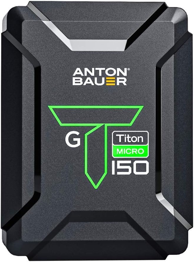 Anton Bauer Titon Micro 150 Gold Mount, 140Wh 14.4V Battery, Professional Camera Rig for Batteries, Camera Accessory, Camera Mount, Lithium Battery Pack, Battery Replacement, Quick Release Battery